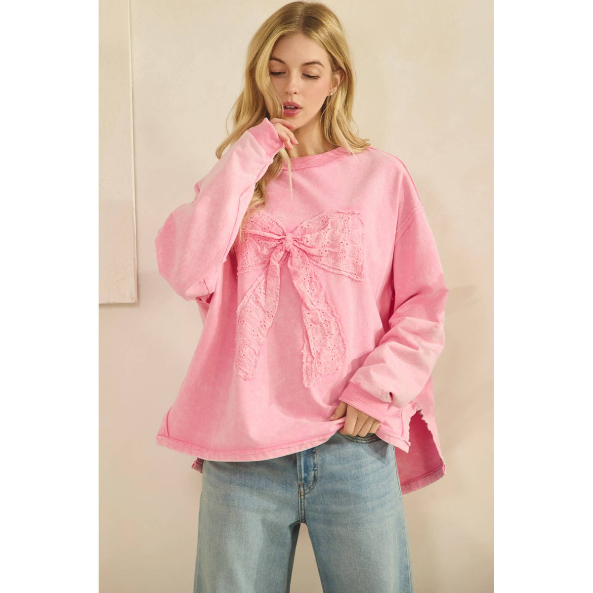 WHIMSY BOW SWEATSHIRT x MINT