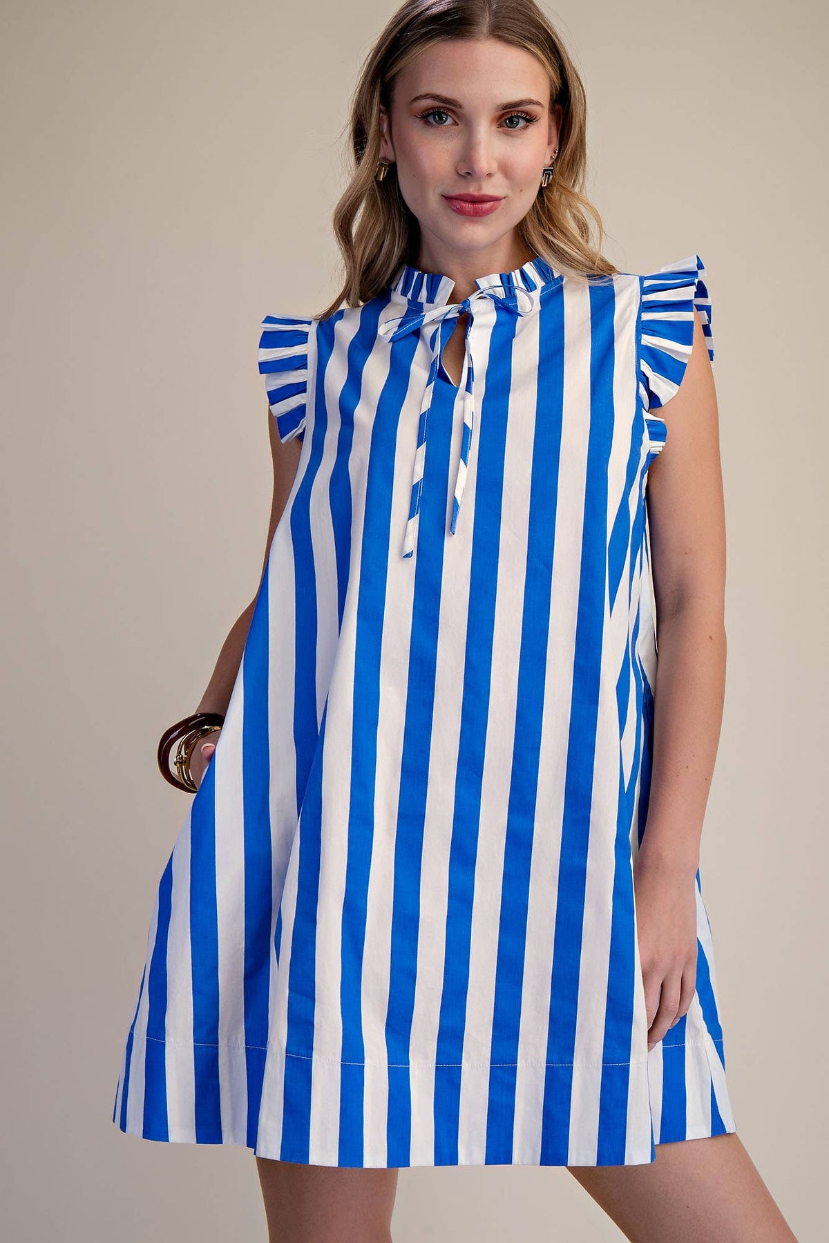FLIRTY IN STRIPES DRESS